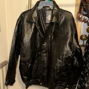 Black leather jacket